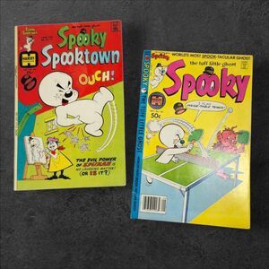 Vintage 1975 Spooky the Tuff Little Ghost Comic Lot Harvey Comics (2) Retro